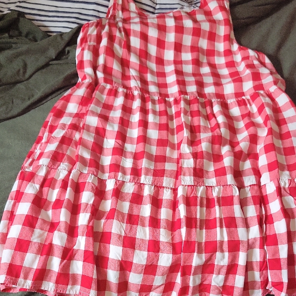 Red and White Checkered Dress